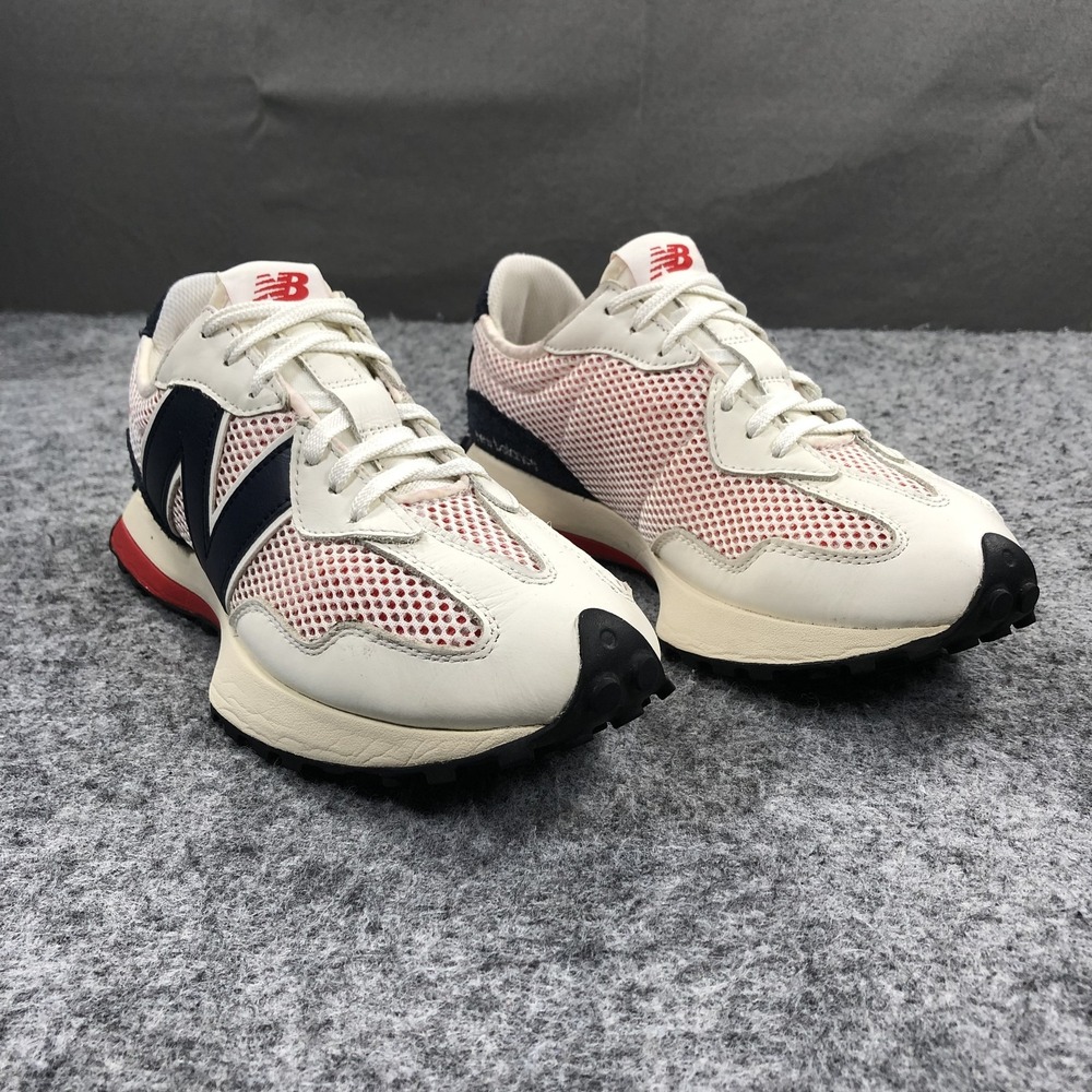 New Balance 327 Shoes Mens 10 White Red Mesh Lifestyle Sneakers MS327OG